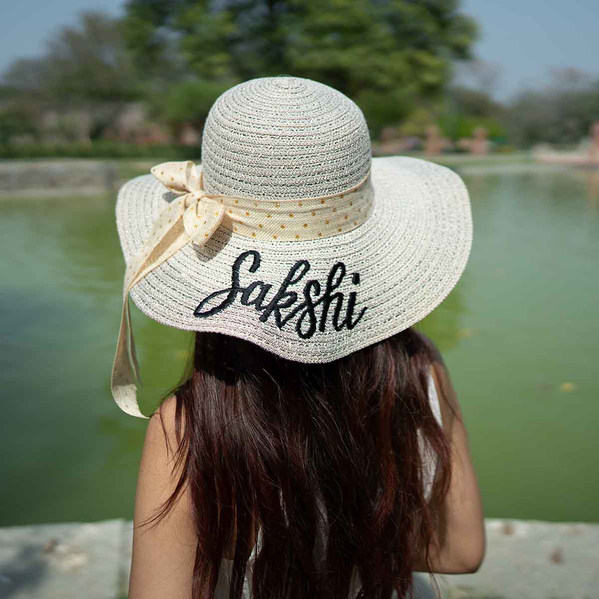 Beach hat sales with name