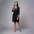 Load image into Gallery viewer, Black Premium Satin Robe
