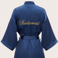 Load image into Gallery viewer, Navy Blue Classic Satin Robe
