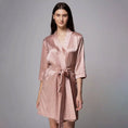 Load image into Gallery viewer, Customised Premium Satin Robe - Rose Gold
