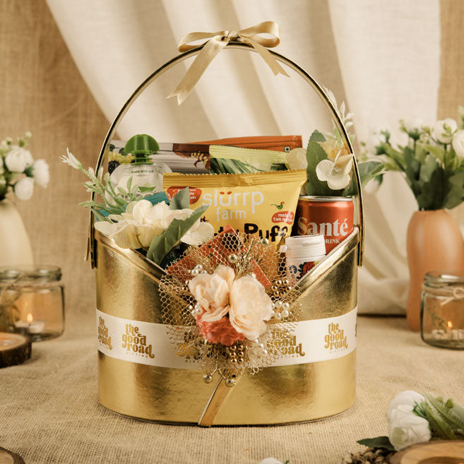 Golden Snack Basket