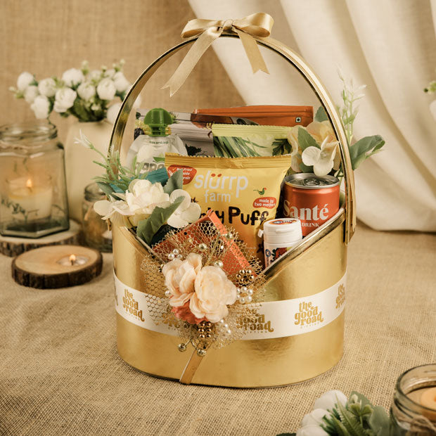 Golden Snack Basket