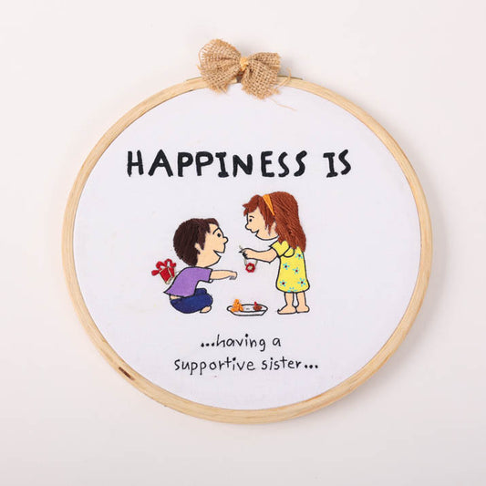 Supportive Sister Embroidery Hoop