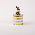 Load image into Gallery viewer, White Gold Bunny Jar
