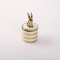 Load image into Gallery viewer, White Gold Bunny Jar
