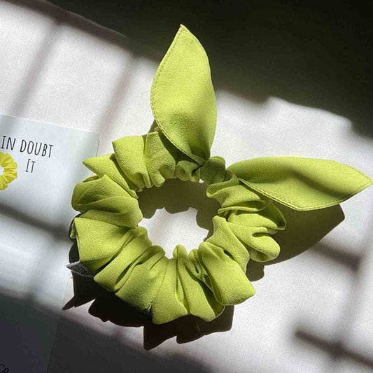 Lime Bowknot Scrunchie