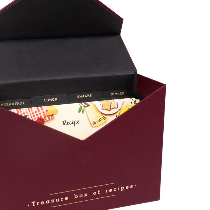 Maroon Recipe Box