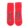 Load image into Gallery viewer, Netflix & Chill Socks Red
