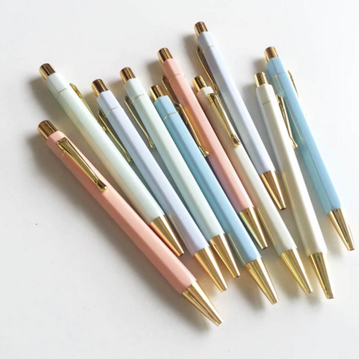 Hexagonal Pastel Pens